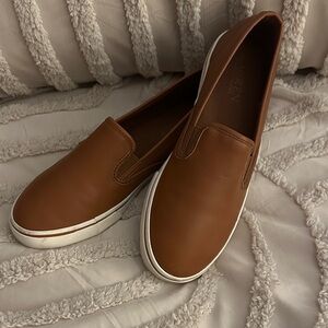 Ralph Lauren Double RL Tan Women's Slip-On Loafers